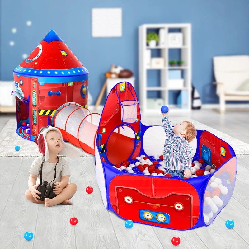 

3Pcs/Set Children Tent Kids Tipi Play House Toy Ball Pool Balls Pit with Crawling Tunnel Portable Tent Kids Pop Up Teepee Gifts