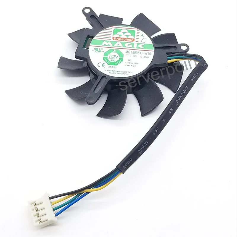 Бесплатная доставка для Magic MGT5005XF-W10, охлаждающий вентилятор для сервера постоянного тока 5 В, 0,35 А, 45x45x10 мм, 4 провода