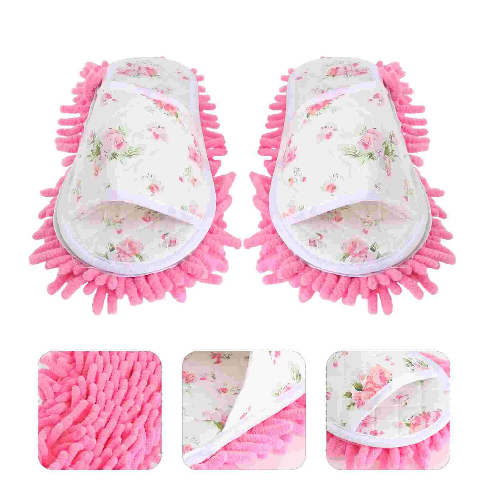 

1 Pair Cleaning Slipper Mop Slipper Indoor Floor Slipper for Hotel Dorm Home