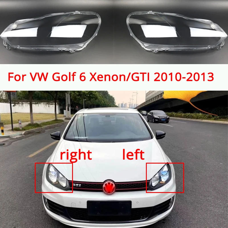 6 Xenon/gti 2010-2013 Transparent Cover Headlight Shell Lampshade Lens Head Light Glass
