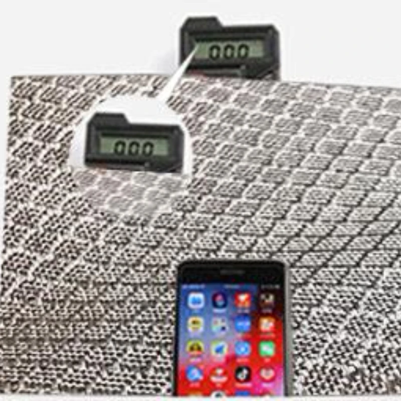 150 см ширина Серебряное волокно бриллиант клетчатая защита от излучения ткань