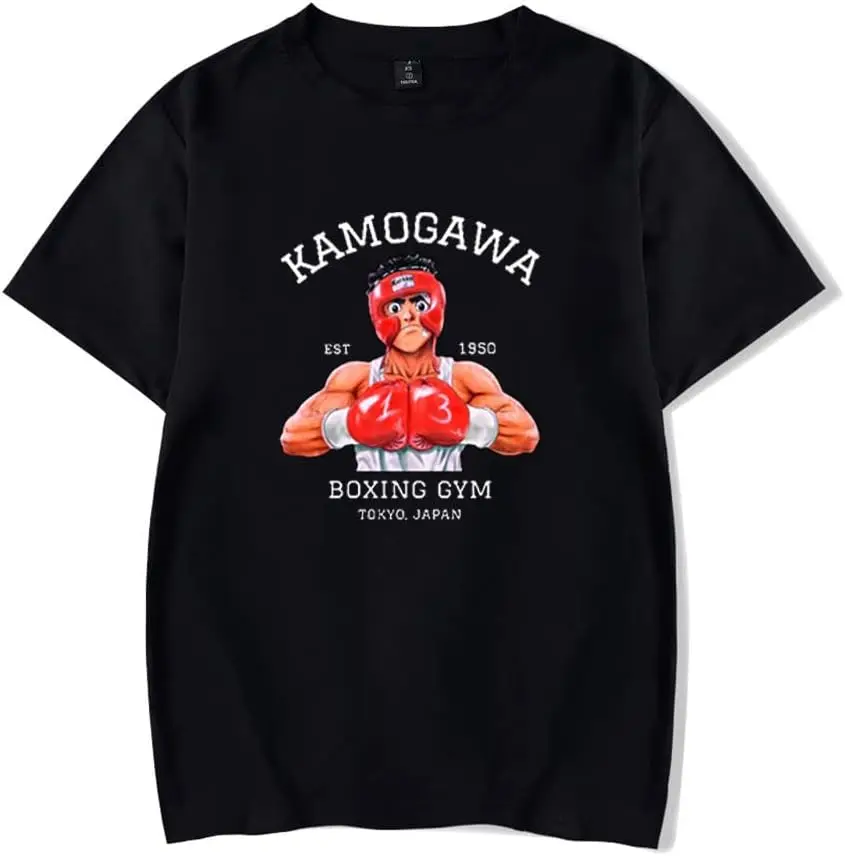 Аниме хаджим без Ippo футболка Merch повседневные футболки с коротким рукавом