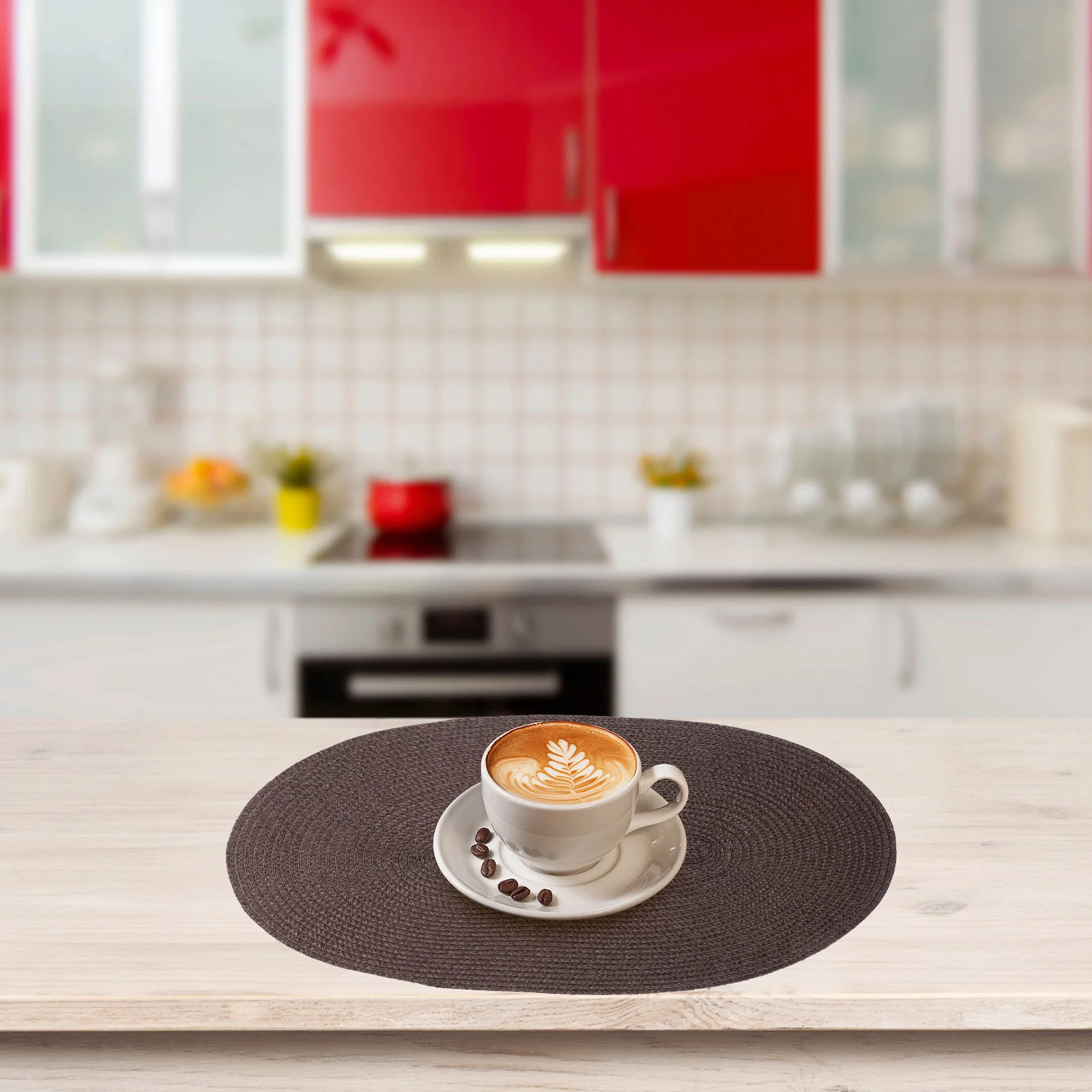 

Placemats Table Mats Hot Woven Mat Braided Dish Dining Coasters Holder Pan Dinner Farmhousenon Pot Heat Resistant Placemat