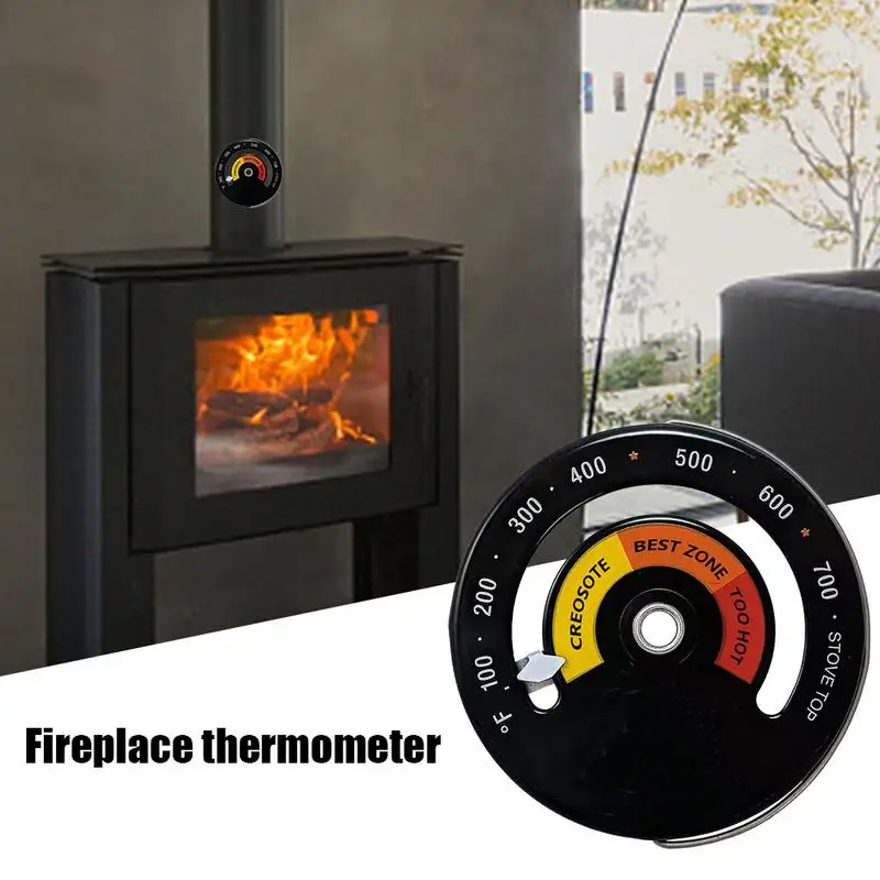 

Burning Stove Thermometer Oven Temperature Meter Burning Stoves Gas Stoves Pellet Stoves for Chimney Pipe Meter