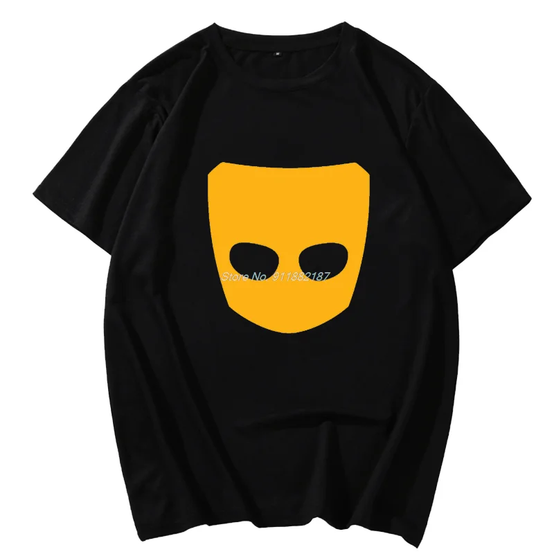 

Футболка мужская оверсайз с логотипом Grindr, Классическая футболка с графическим принтом, с коротким рукавом, уличная одежда в стиле Харадзюк...