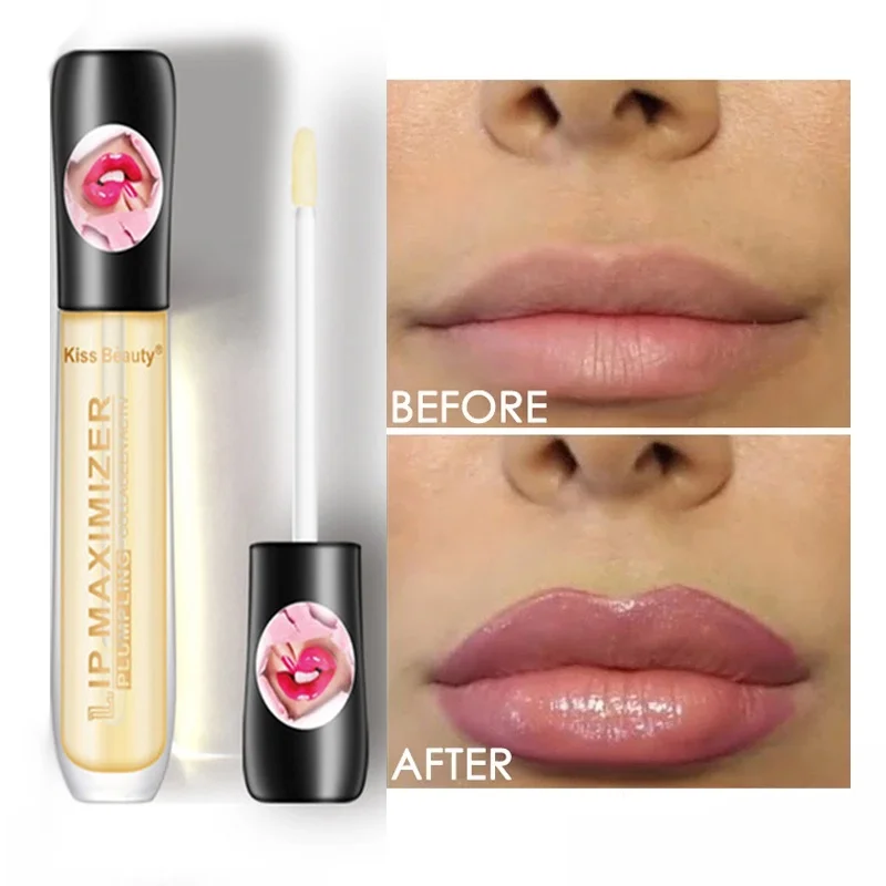Instant Lip Plumper Augmentation Serum Volumizing Long Lasting Moisturizing Elastic Repairing Remove Fine Lines Lip Gloss Balm
