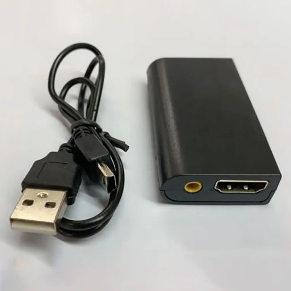 Портативный Аудио Видео Конвертер PS2 в HDMI адаптер AV совместимый кабель для