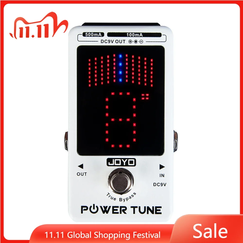 

JOYO JF-18 Guitar Pedal Tuner Power Tune Tuner Pedal 2 in 1 Guitar Power Supply and Tuner True Bypass Electric Guitar Bass Parts