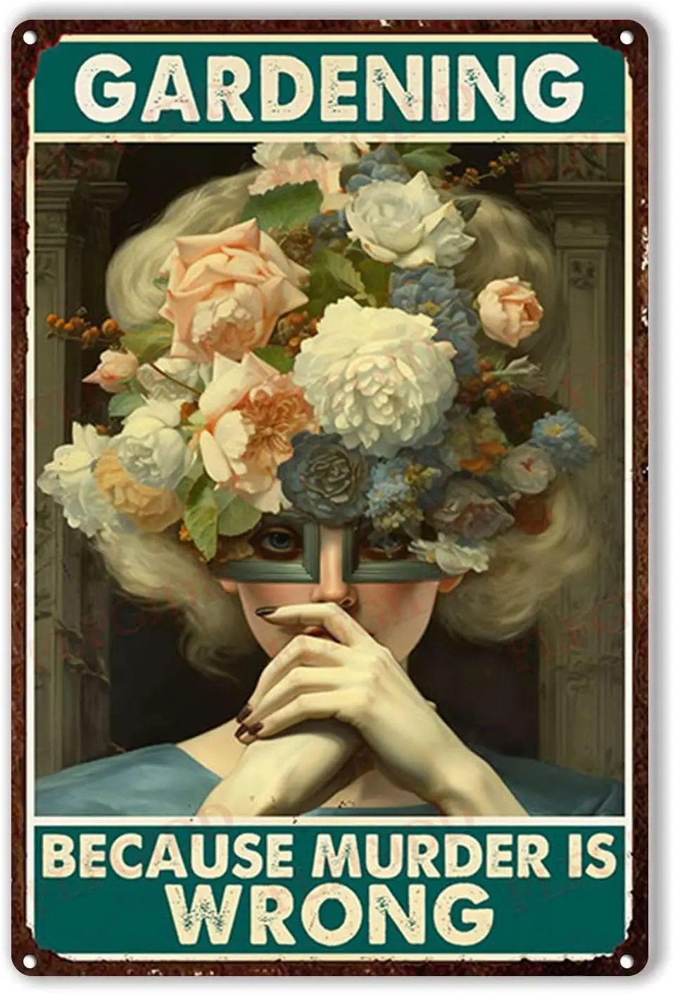 Оловянная вывеска Бар Садоводство потому убийство ошибается Стиль Ретро