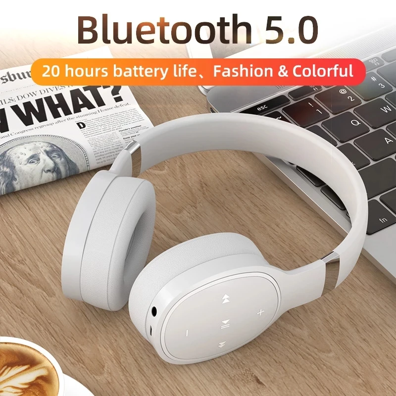 VJ087 Bluetooth 5,0 наушники, стерео Hi-Fi беспроводная гарнитура с микрофоном, Модная красочная игра «свободные руки» для ПК, смартфона