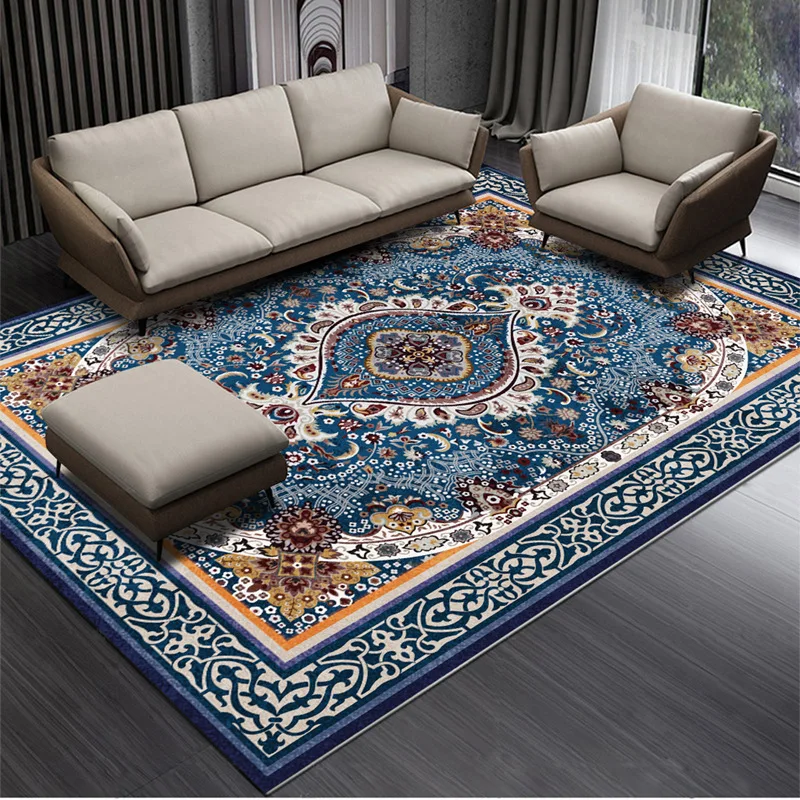 

Classical Retro Persian Carpet Living Room Large Carpets Home Bedroom Sofa Coffee Table Rug Study Cloakroom Rugs Non-slip Mat