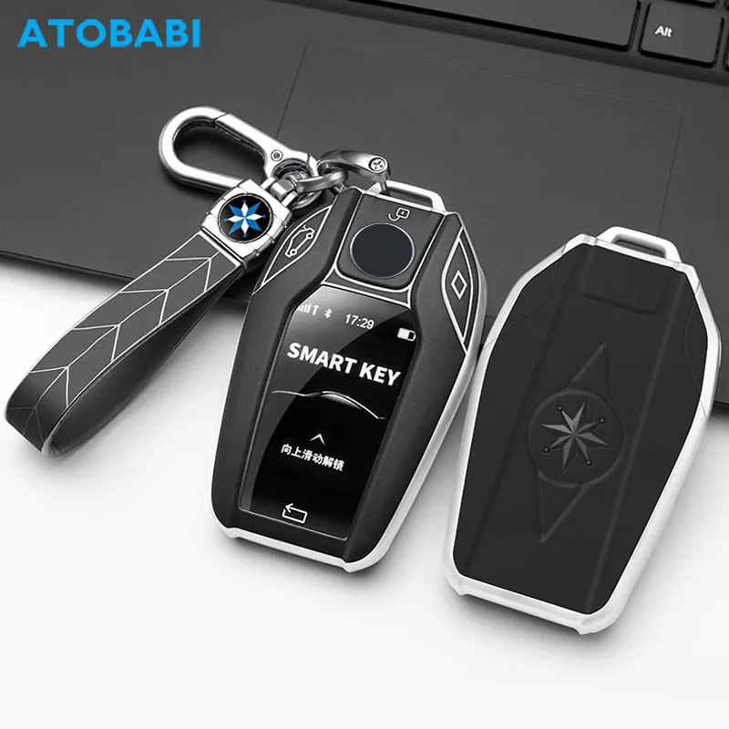 New TPU Car Key Case LCD Smart Keyless Remote Protect Cover Keychain For BMW 7 5 Series 740i 750i G11 G12 G30 G31 G38 2018 2019