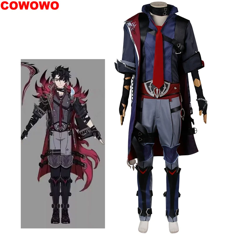 COWOWO Genshin Impact Инквизитор Фонтейн Wriothesley косплей костюм игры аниме Униформа Hallowen Play