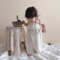 new toddler kids baby girl clothes solid princess overalls infant sleeveless jumpsuit one pieces summer girls sunsuit outfits