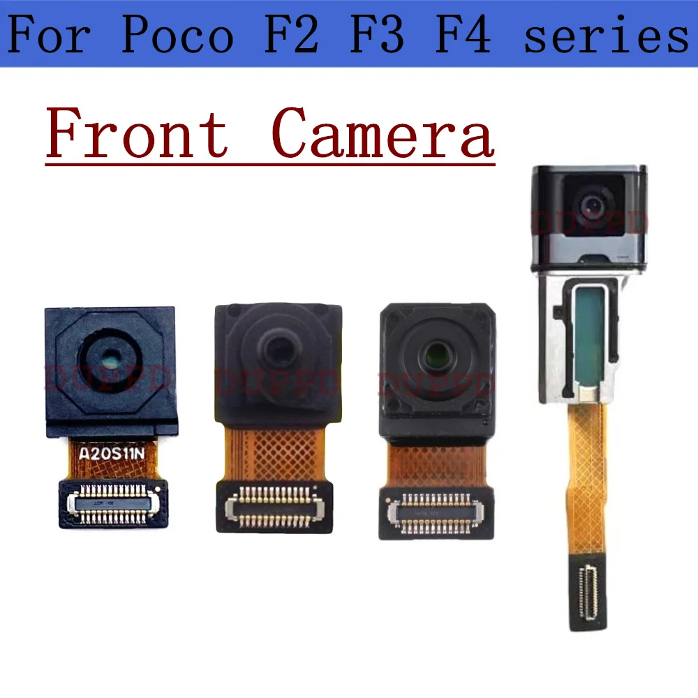 Фото Передняя камера для Xiaomi Poco F2 Pro F3 GT F4 GT F5 Pro, маленькая широкая фронтальная камера для селфи, модуль гибкого кабеля, детали №2