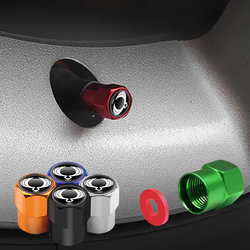 

4Pcs Car Tire Valve Caps Tire Stem Air Cap Airtight Covers Accessories For SsangYong Kyron Rexton G4 2 Tivolan Actyon Korando