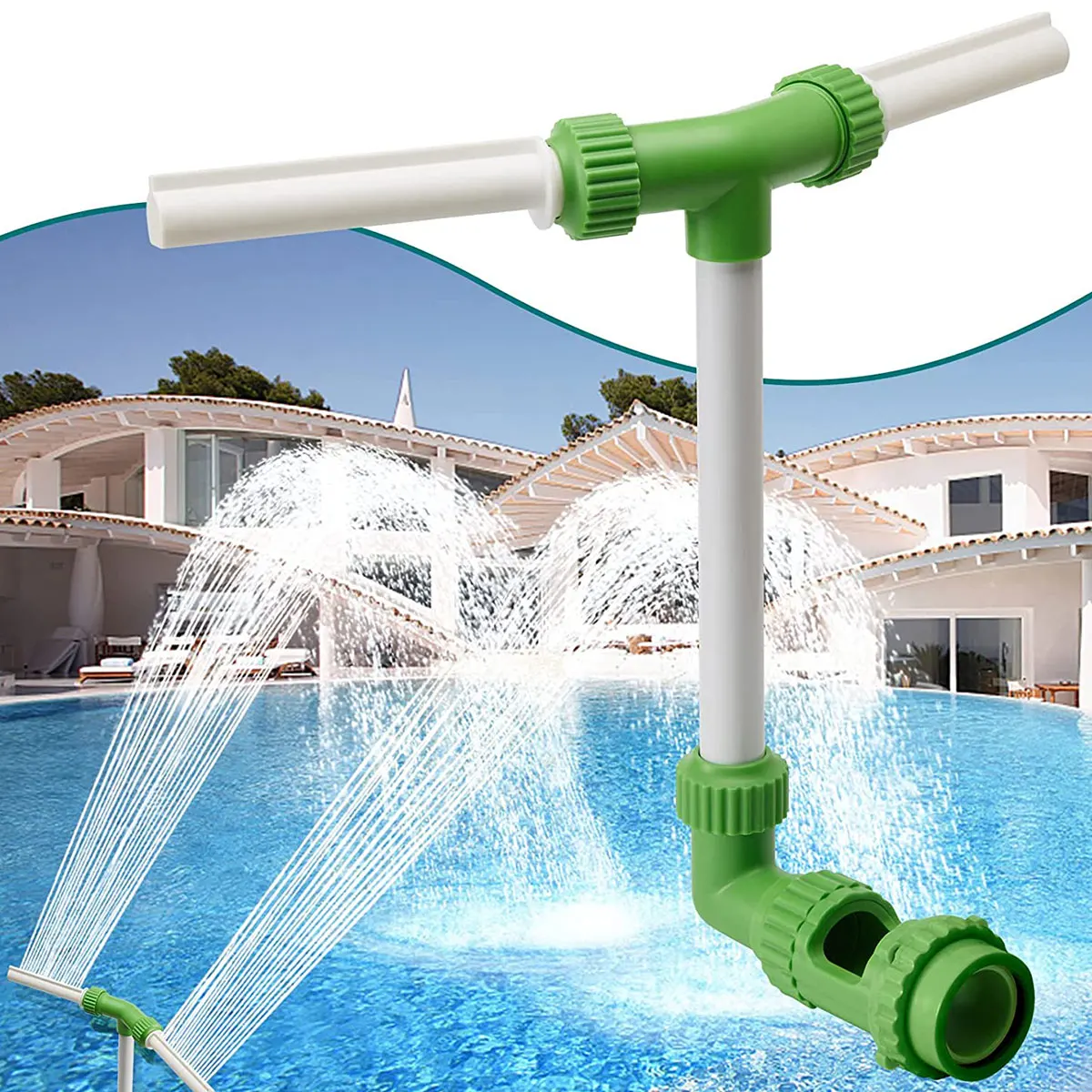 

Adjustable Pool Cooling Spray with Angle Pool Sprinkle Accessories for Cooling Warm Water Temperatures High Pressure Pool Jet