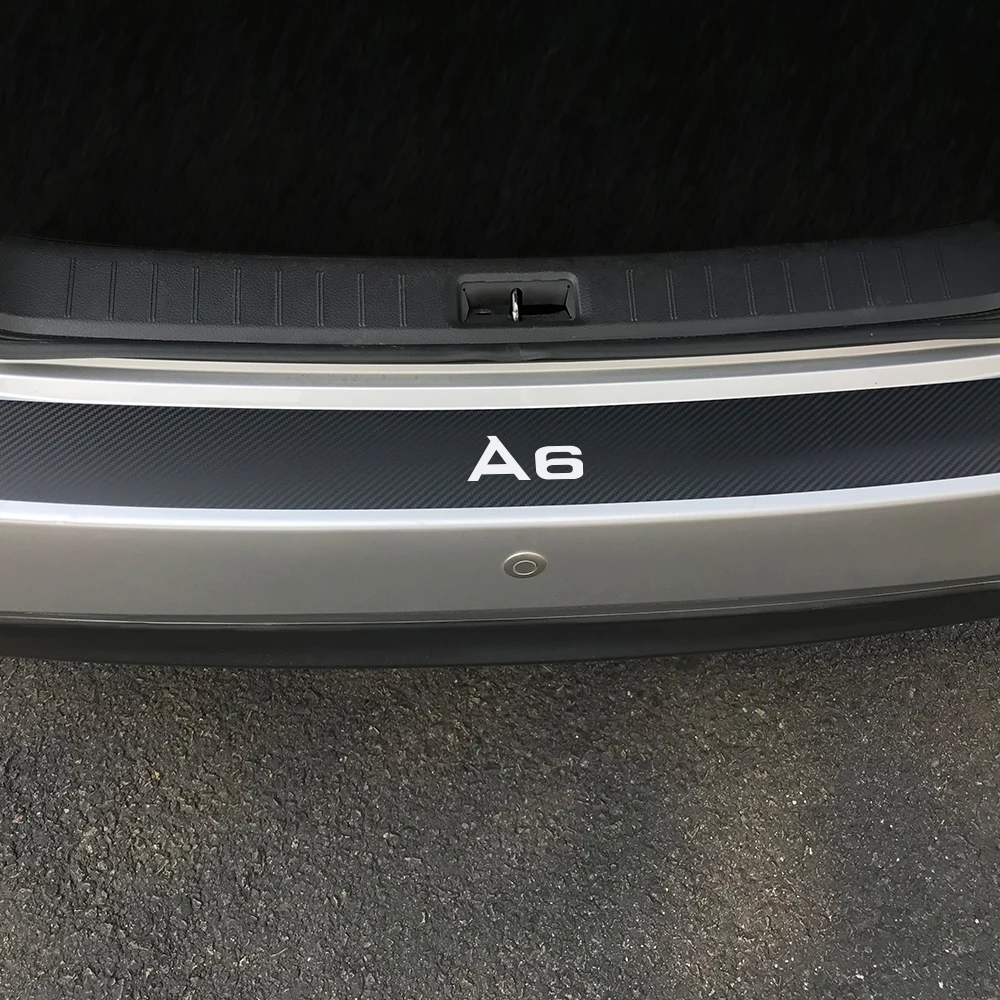 Автомобильная наклейка для Audi A6 C6 C5 C7 4F C4, Защитная Наклейка на задний бампер, водонепроницаемые спортивные стильные аксессуары для тюнинга автомобиля