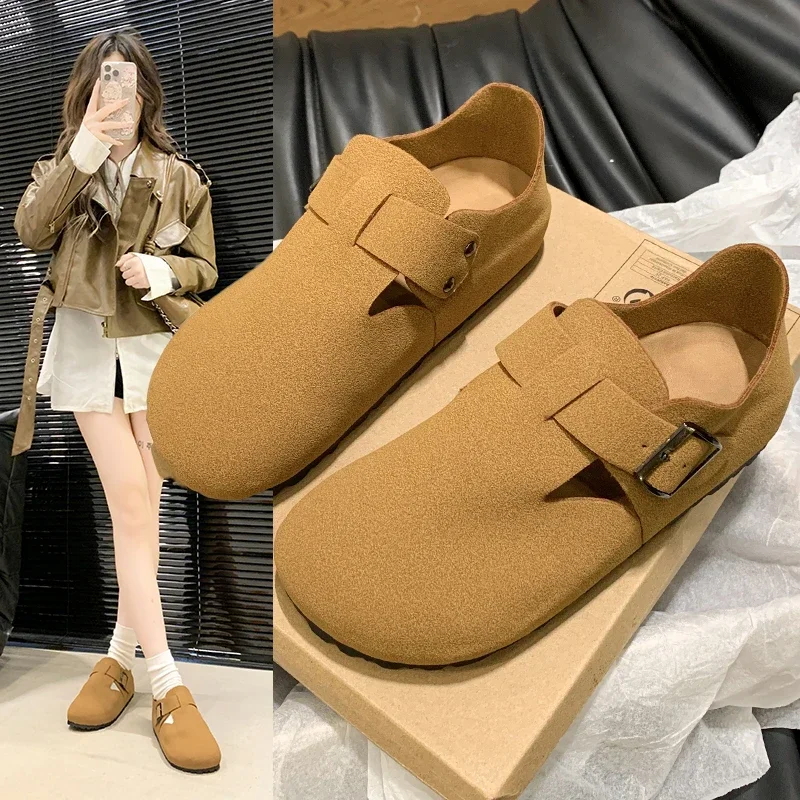 Zapatillas Женская обувь в стиле ретро на платформе новинка 2024 повседневная с круглым