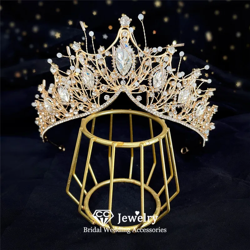 

CC Tiaras and Crowns Wedding Hair Accessories Women Hairwear Bridal Headpiece Engagement Headbands Baroque Diadem Hairband YQ221
