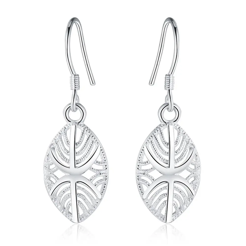 

Promotion for women 925 Stamp silver earrings charms wedding jewelry girl high quality fashion engagement classic