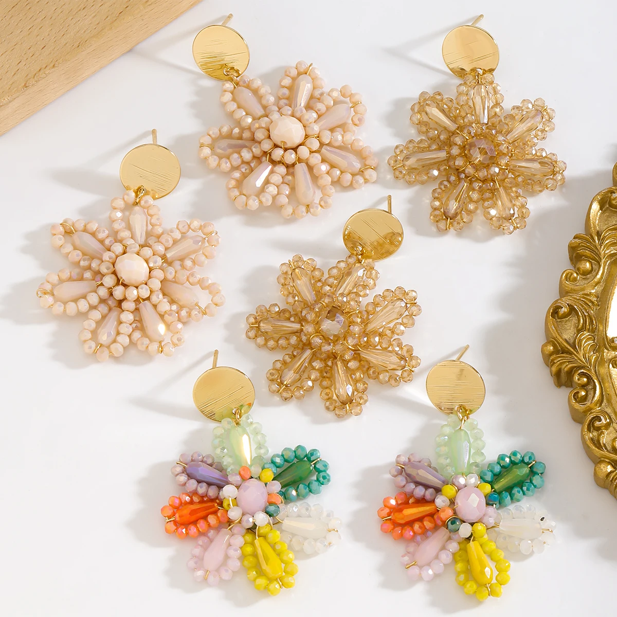 Висячие Серьги Ручной Работы В Стиле Бохо С Бусинами Vedawas Элегантные Простые