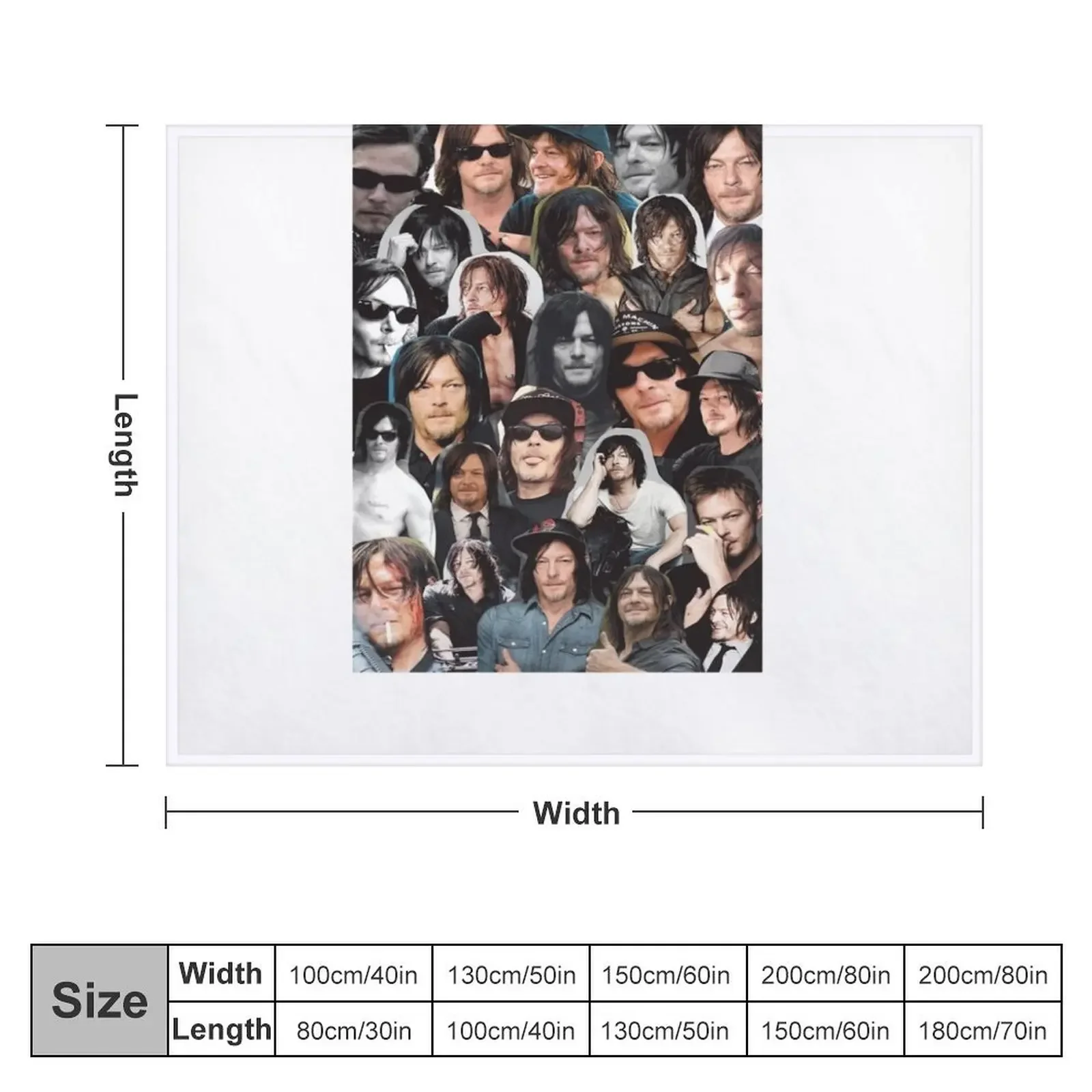 Норман-ридус-коллаж плед одеяло теплый Большой Диван плюшевый тяжелый