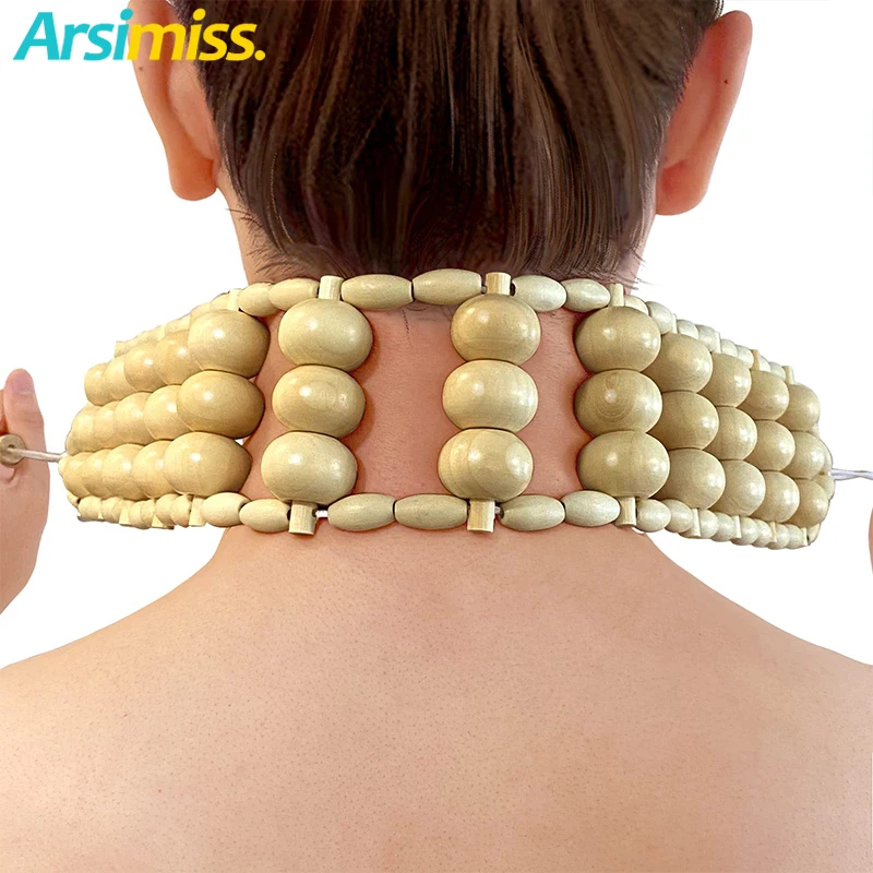 

Массажер роликовый для спины, деревянный терапевтический антицеллюлитный массажер для восстановления мышц и облегчения боли в теле и спин...