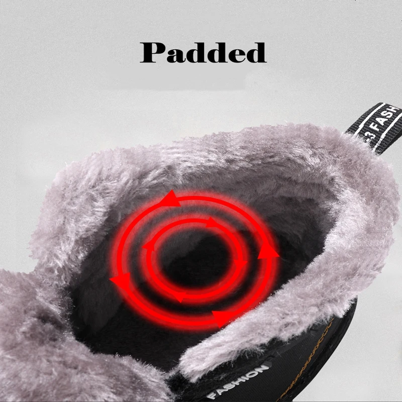 Outdoor Warm Hiking Boot Man Waterproof Snow Boots Casual Shoes Lace Up Winter Boots Sneakers For Men 2023 New Boots Work Shoes