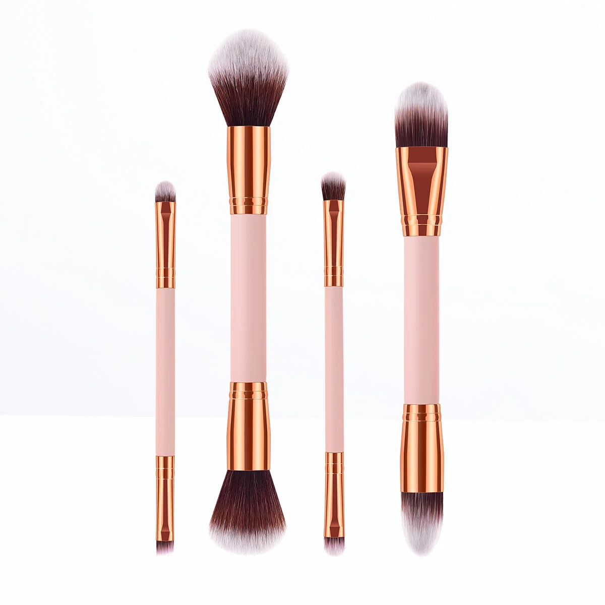 

4 Makeup Brush Premium Nylon Bristles Handle Powder Brush Blush Brush for