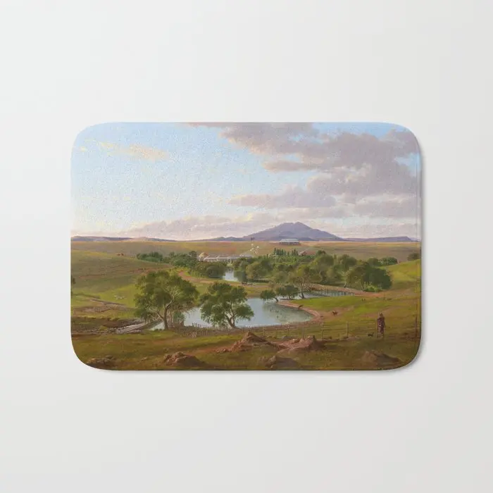 

1Pcs The scenery Printed Kitchen Bath Entrance Door Mat Coral Velvet Carpet Doormat Colorful Indoor Floor Mats Non-Slip Rug