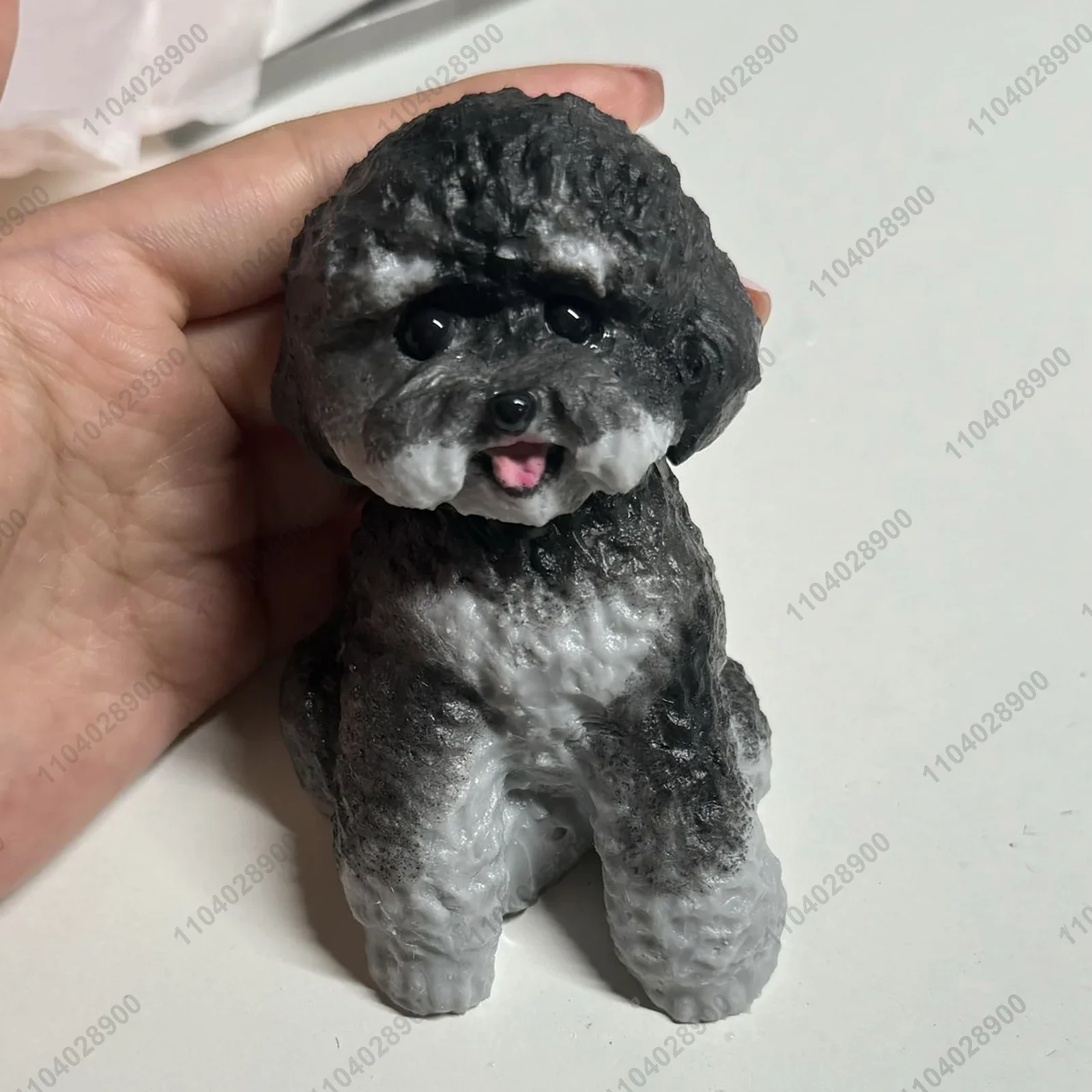 Бишон Фризе Собака Таба Мягкий Силиконовый Пушистый Собачий Щенок Ручная