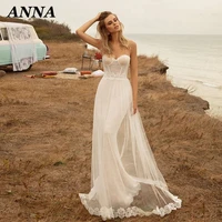 anna beauty store wedding dresses 2022 bohemia strapless appliques zipper mermaid gown robe de mariee for women custom made