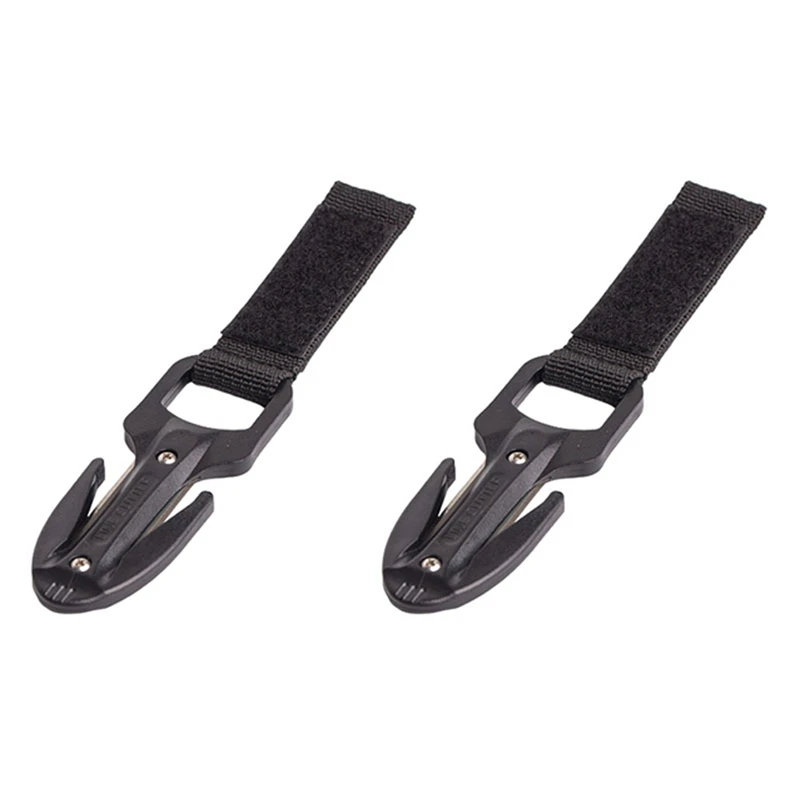 

2X Diving Cutter Diving Hand Line Cutter Diving Cutting Knife With Extra Blade Black