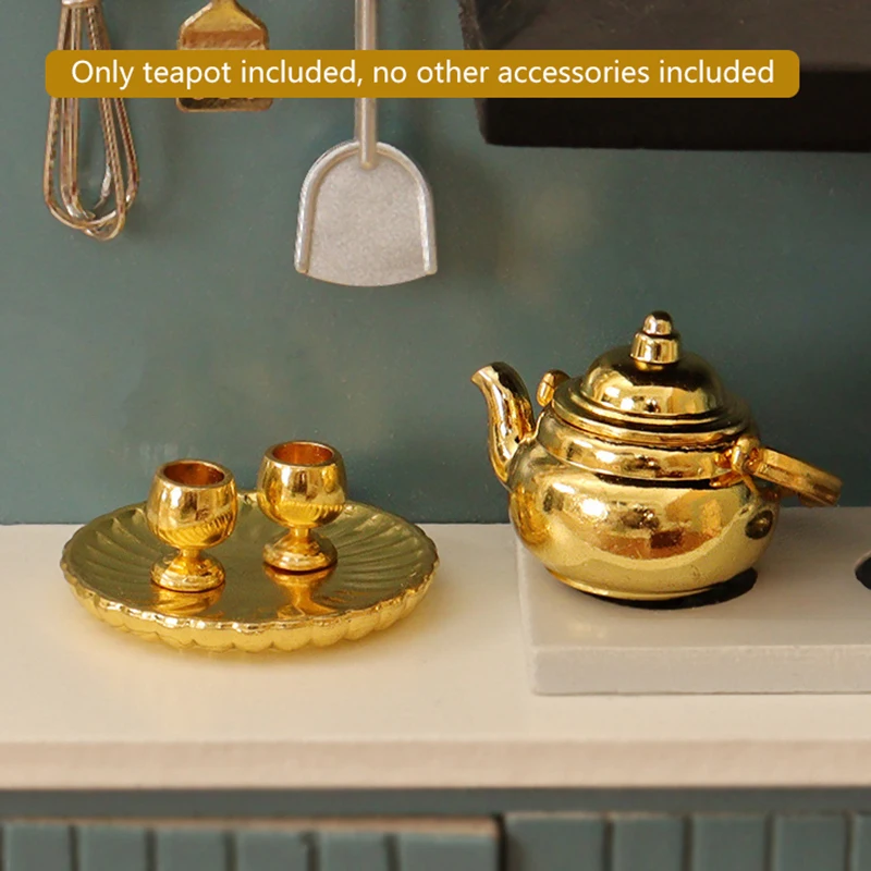 1 шт. мини-чайник для кукольного домика