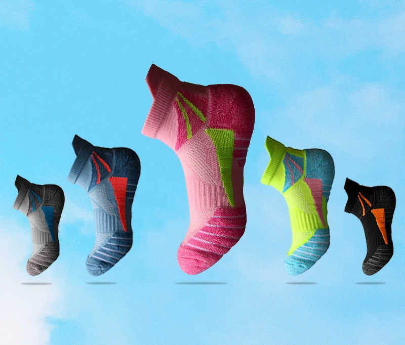 Cycling Socks Woman Running Short Socks Advanced Sports Socks Looped Back Color Socks Compression Calcetines Ciclismo Hombre