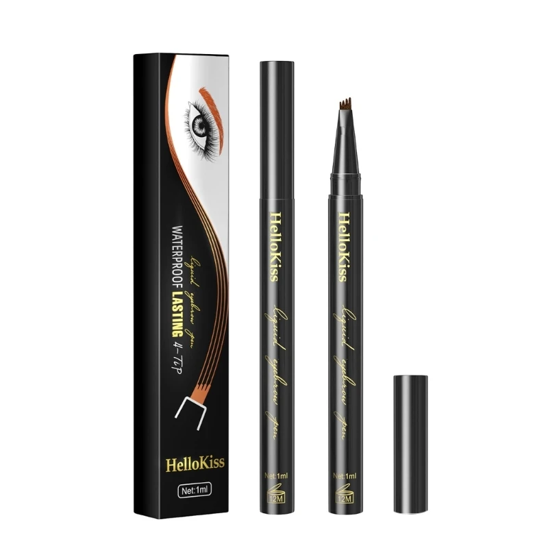 

Карандаш для бровей стойкий жидкий карандаш для бровей с микро-вилкой создает естественный вид макияж для бровей