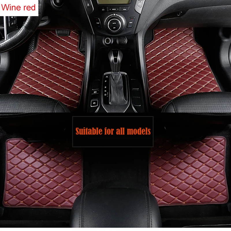 

High-quality leather car floor mats for audi A4 A1 A2 A3 Limousine A5 Quattro A7 Sportback Q2 Q3 Q5 Q7 Car accessories carpet