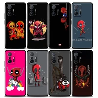 phone case for xiaomi mi 11i 12 12x 11 11x 11t poco x3 nfc m3 pro f3 gt m4 case silicone cover marvel deadpool and cute cartoon