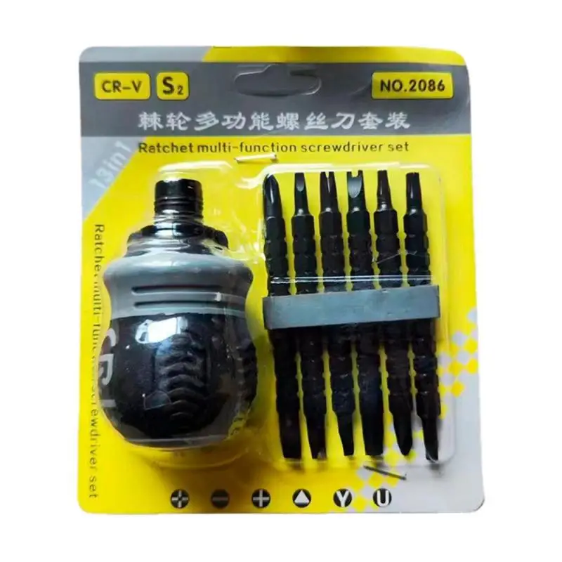 

Mini Ratchet Screwdriver Magnetic Phillips Slotted Dual-purpose Batch Head Telescopic Labor-Saving Screwdriver Hand Tool
