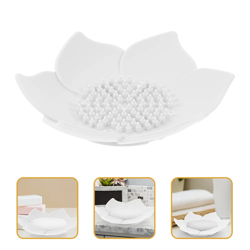 

Bathroom Hotel Home Kitchen Flower-shape Soap Tray Soap Container Bathroom Soap Holder Soap Case Flower Soap Dish Soap Holder