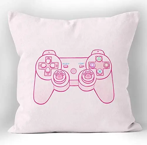 

Pink Video Game Controller Pillow Case Gamer Pillow Cover Girl Boy Gift Sofa Bed Home Decor Decorative Pillowcase Room Aesthetic