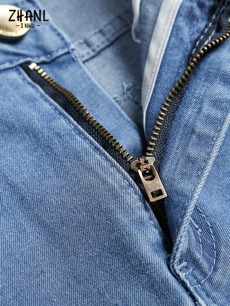 New Men's Jeans Street Stretch Skinny Men's Jeans Classic Blue Denim Casual Sports Pencil Pants Four Seasons Fashion Pants