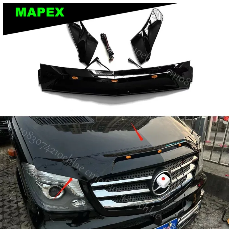 Для Mercedes Sprinter W907/910 2014-2017 гг. дефлектор переднего капота защитный щиток черный