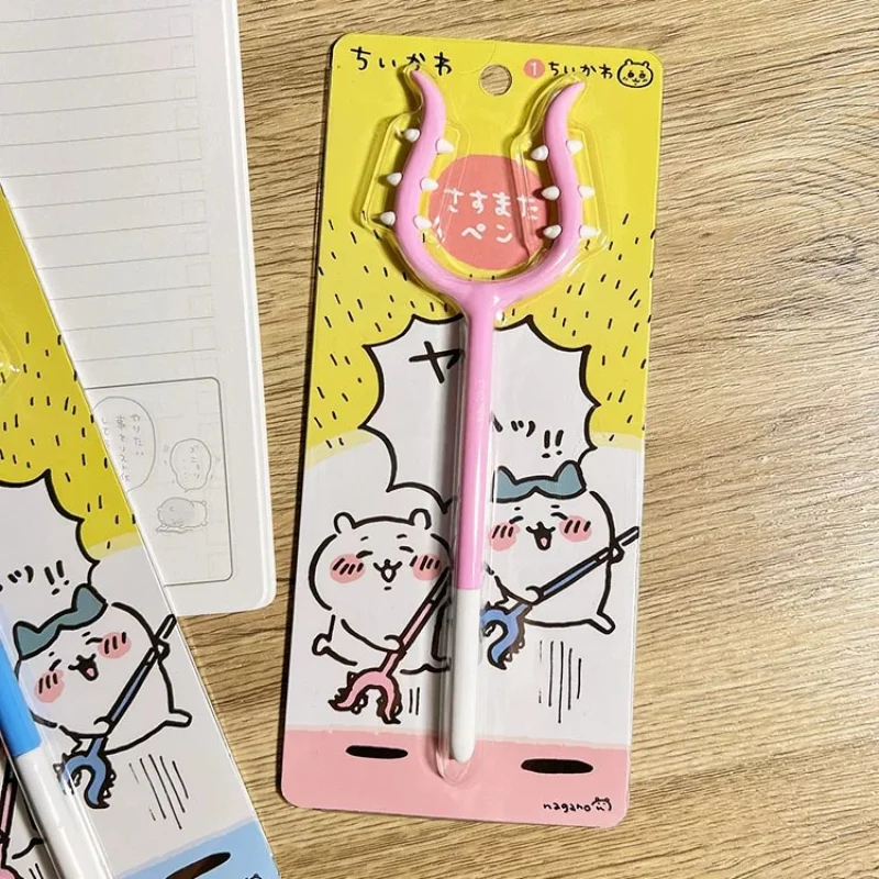 Фото Ручка-шариковая Chiikawa Hachiware Usagi Kawaii, аниме, мультяшная, черная, 0.5 мм, 100 штук, пластиковая, милая, модная, с гладким письмом, с рисунком Хэйл Страйк Роуд №2