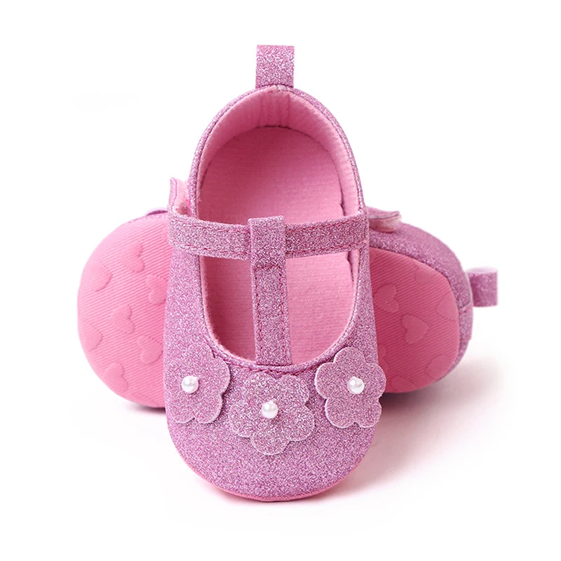 

Cute Bowknot Mary Jane Shoes for Infant Girls Comfortable Soft Sole Non-slip Toddler Shoes with Shiny Rhinestones