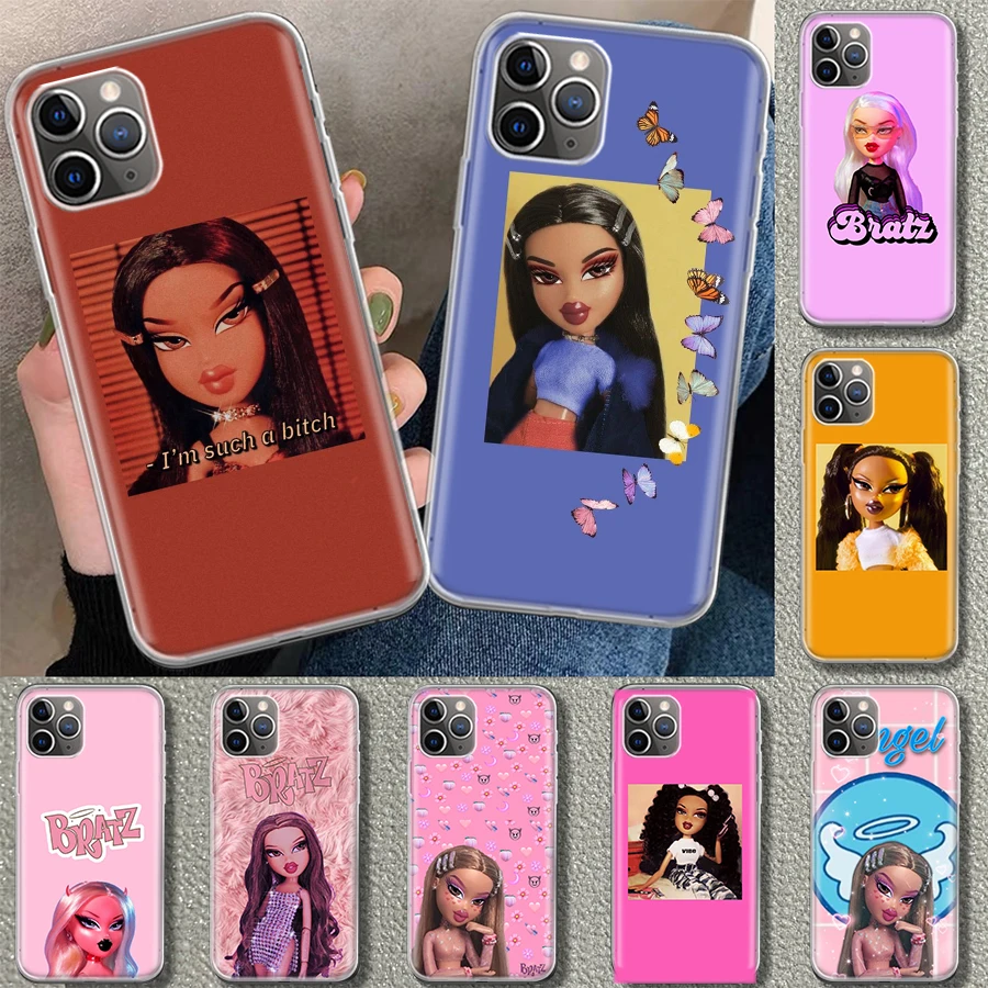 

Bratz Doll Phone Case Cover For iPhone 13 11 Pro 12 Mini 7 8 6 6S Plus + XR X XS MAX SE 5 5S Art Customized Coque