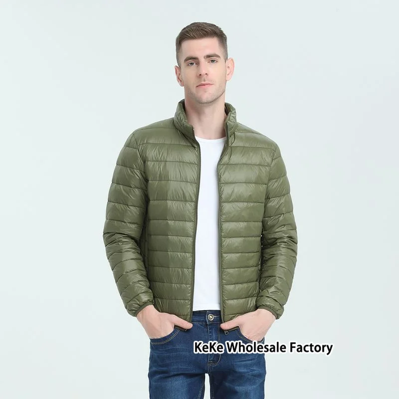 2023 New Brand Winter Men Down Coats Fashion Casual Thick Warm Solid Color Down Jackets Men's Slim Fit Coats Tops Comfortable