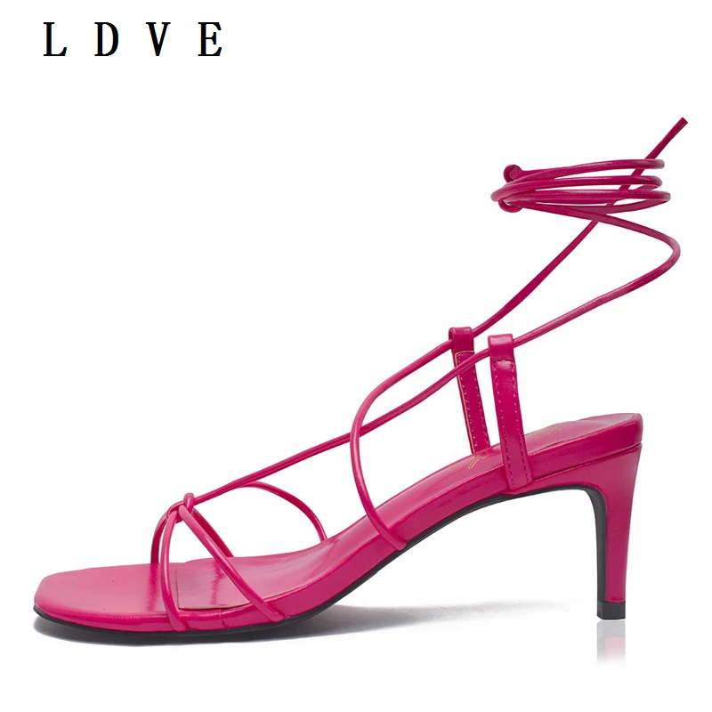 

Сандалии женские на шнуровке, босоножки Гладиаторы с ремешками на щиколотке, повседневная обувь с узкими ремешками, лето