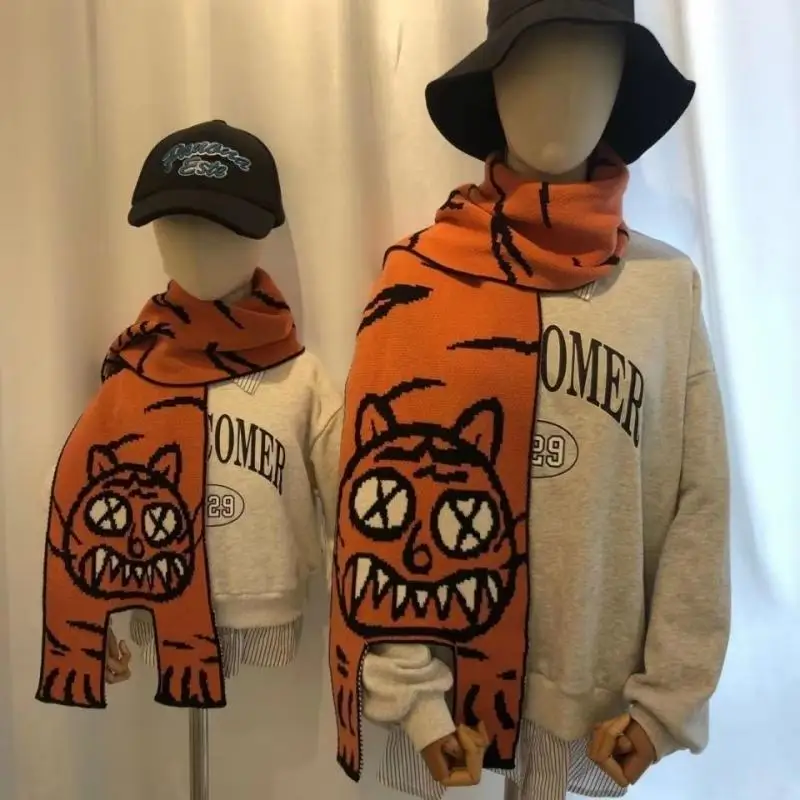 

Осенне-зимний шарф для детей и родителей, 1 шт.